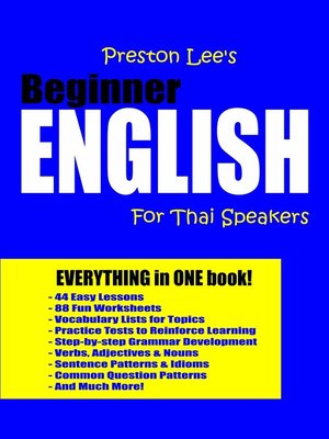 cover image of Preston Lee's Beginner English For Thai Speakers